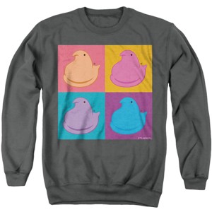 Peeps Easter In Squares In Four Colors Unisex Adult Crewneck Sweatshirt - 1 of 4