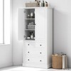 Tall Bathroom Storage Cabinet with 2 Doors, 3 Drawers, Adjustable Shelves,Freestanding Organizer - 3 of 4