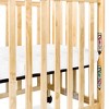 Child Craft Bristol Professional Series Wooden Compact Portable Crib with 3" Mattress & Casters, Durable Construction, Easy Maneuverability (Natural) - 2 of 4