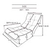 SEVOBAL Sofas Adjustable Reclining Floor Chair with Back Support for Living Room Bedroom, White, 23.6"*41.3"*29" - 3 of 4