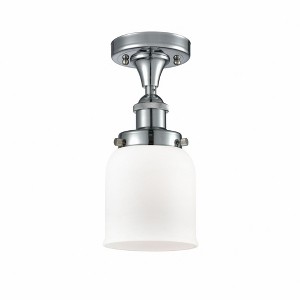 Bell - 1 Light Semi-Flush Mount In Industrial Style-11 Inches Tall and 5 Inches Wide - 1 of 1