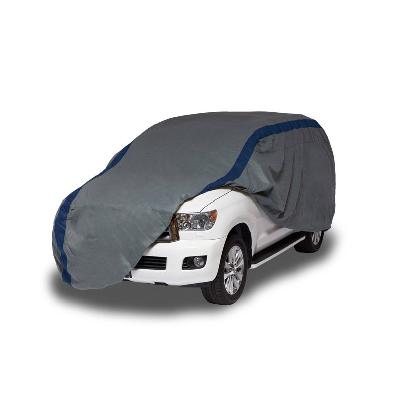 Duck Covers 13&#34;x6&#34; Weather Defender SUV Automotive Exterior Cover Gray/Blue, 1 of 6