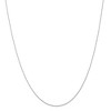 Black Bow Jewelry 0.5mm, 14k White Gold, Cable Rope Chain Necklace - 3 of 4