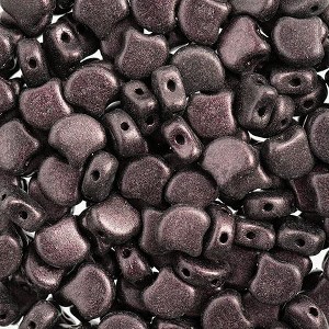 John Bead Matubo 50g Czech Glass 7.5mm Jet/ Metallic Suede Dark Plum #23980-79083 Gingko Leaf Beads for DIY Jewelry Necklace Bracelets Making - 1 of 2
