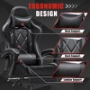 LACOO 2024 Upgraded Faux Leather Massage Gaming Chair with Footrest - 2 of 4