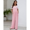 Clearlove Maternity Jumpsuit Women's Casual Sleeveless Tie Loose Jumpsuit With Pockets - 2 of 4