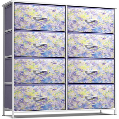 Sorbus 8 Drawers Chest Dresser - Watercolor Blue-purple : Target