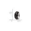 Black Bow Jewelry Black & Pink Swirl Glass Sterling Silver Bead Charm - 2 of 3