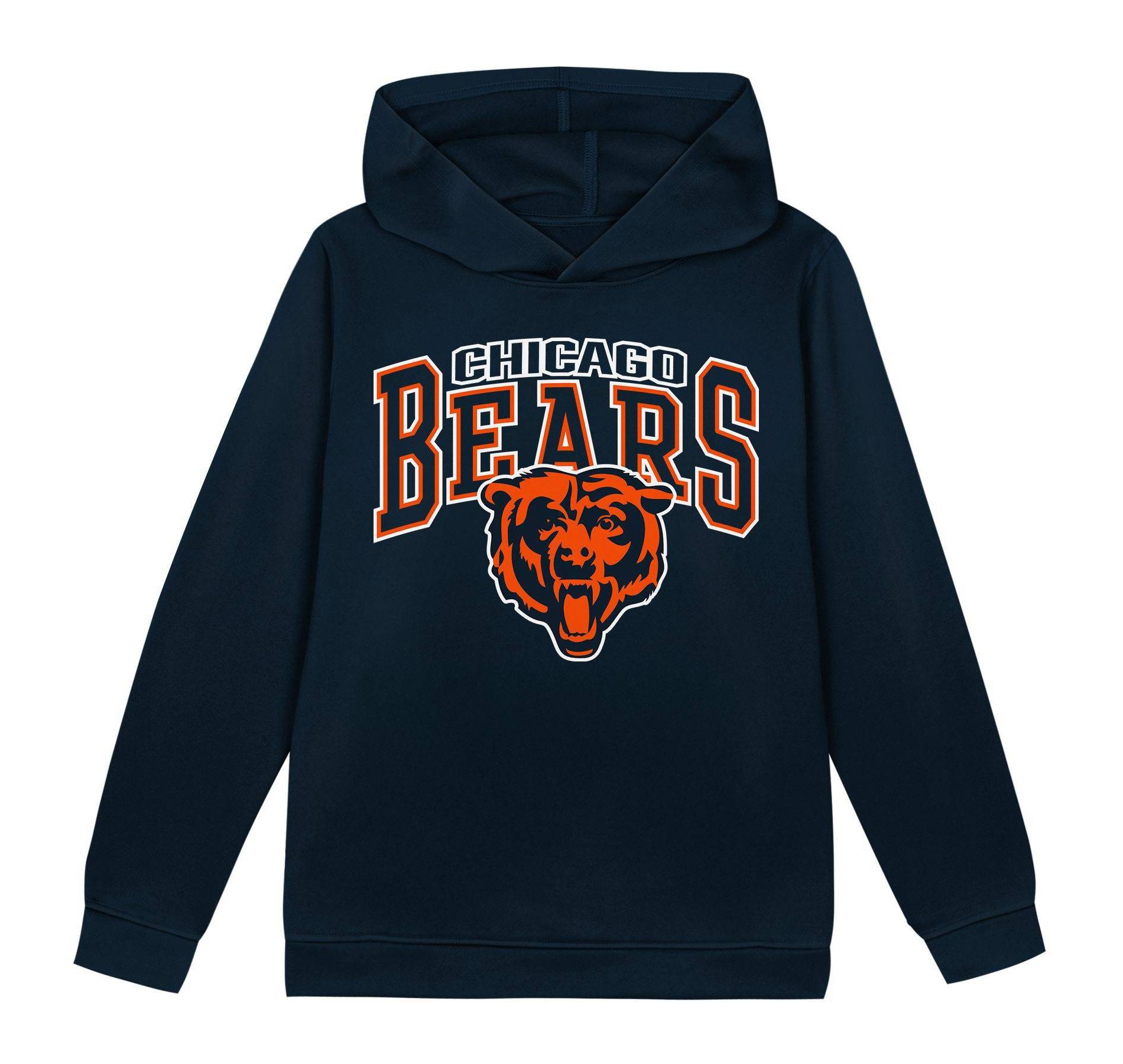 NFL Chicago Bears Toddler Boys' Poly Fleece Hooded Sweatshirt