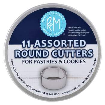 R&M International Plain Pastry Cutters Round 11 Piece Cookie Cutter Set