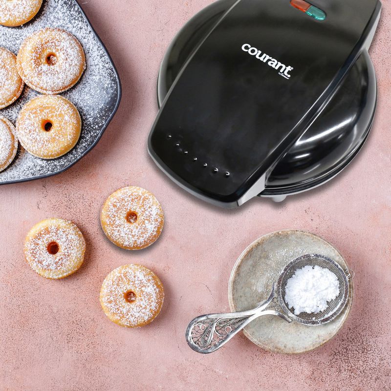 Courant Mini Donut Maker Machine, Makes 7 Doughnuts, Non-Stick Surface, 3 of 5