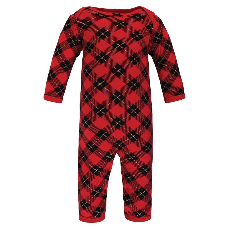 Hudson Baby Infant Girl Cotton Coveralls, Fancy Rudolph, 5 of 7