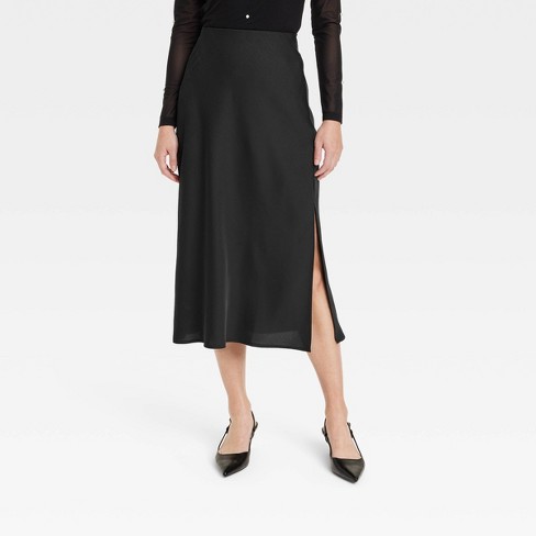 Black midi 2025 skirt target