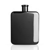 Viski Gunmetal Flask, Black Stainless Steel Flask with Screw Top, Liquor Flask for Men, 6 Ounces, Black, Set of 1 - 3 of 4