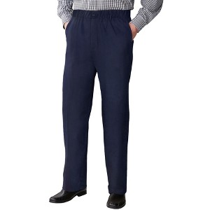 KingSize Men's Big & Tall Relaxed Fit Wrinkle-Free Full Elastic Plain Front Pants - 1 of 2