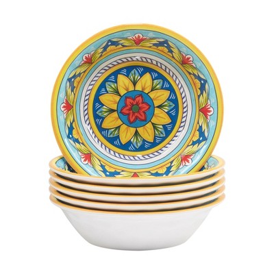 Set of 6 Palermo Melamine All Purpose Bowls - Certified International