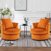 Costway Modern 360° Swivel Barrel Chair Accent Round Club Chair No Assembly Lint - 2 of 4