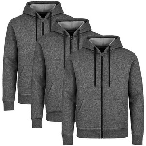 Blue Ice Men’s Fleece Lined Full-Zip Hoodie -3 Pack - 1 of 4