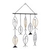 Metal Fish Wall Art with Rattan Accent, Vertical Iron Sculpture - Olivia & May - 2 of 4