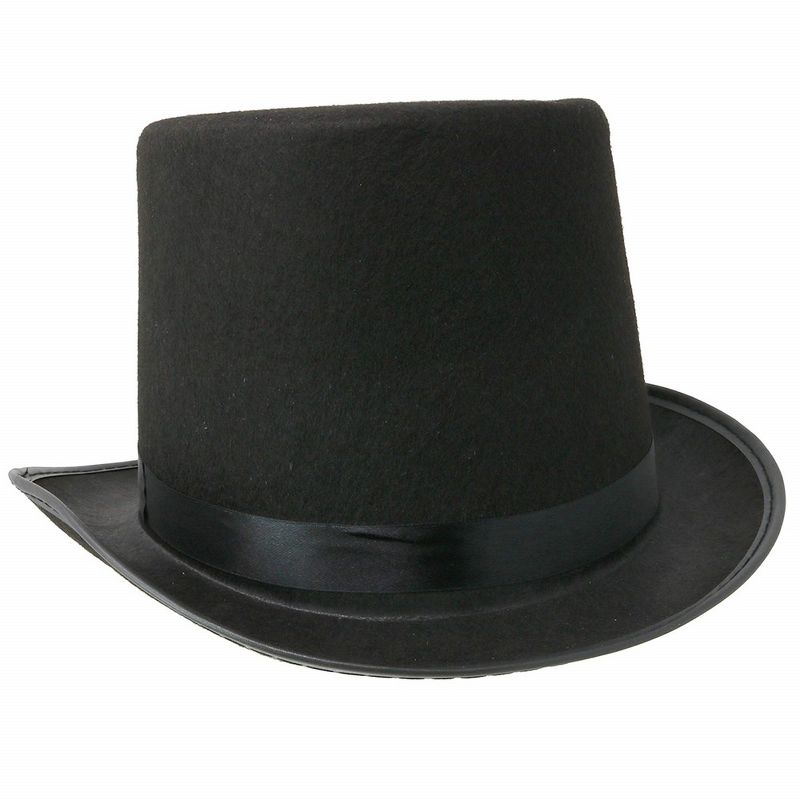 Skeleteen Adults Magician Felt Top Hat Costume - Black, 6 of 7