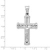 Black Bow Jewelry Men's 14k Yellow or White Gold Reversible Crucifix Pendant, 25 x 49mm - 4 of 4