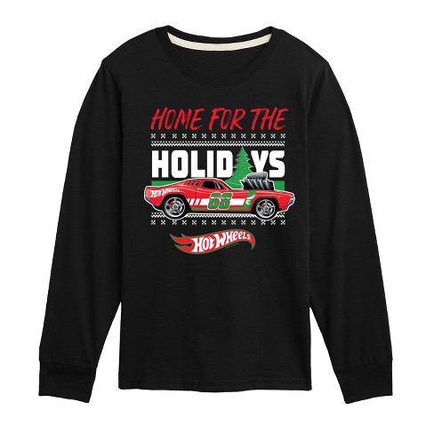 Boys' - Hot Wheels - Home For The Holidays Long Sleeve Graphic T-Shirt - image 1 of 4