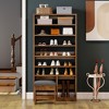 70.9inch Tall Shoe Cabinet with Open Storage and High Boots Cubby for Entryway Living Room - 2 of 4