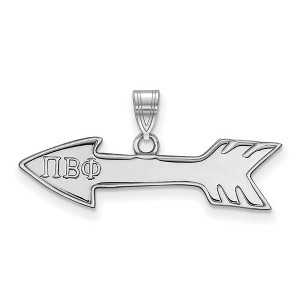 Black Bow Jewelry Sterling Silver Pi Beta Phi Greek Life Small Pendant - 1 of 3