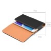 LUXMO Extra Large Horizontal Universal Leather Pouch w/ Card Slot - Black - 4 of 4