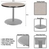 Hampden Furnishings 30" Bennet Collection Round Dining Table Gray/Gray Nebula - 4 of 4