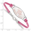 Black Bow Jewelry Sterling Silver Delta Zeta Greek Life Strand Bracelet 7 Inch - 2 of 3