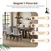 7-Piece Dining Set for 6 Person,72" Extendable Dining Table with Butterfly Leaf and 6 Upholstered Dining Chairs for Dining Room-Tanpinhause - 3 of 4