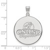 Black Bow Jewelry 10k White Gold California State San Bernardino Coyotes NCAA Extra Large Pendant - 2 of 3