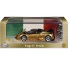 Pagani Imola Gold Carbon Metallic with Black Carbon Top with Extra Wheels 1/64 Diecast Model Car by CM Models - 4 of 4