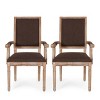 Set of 2 Maria French Country Wood Upholstered Dining Chairs - Christopher Knight Home - 2 of 4