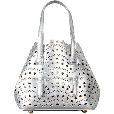 FATMOON Hollow Out Small Basket Bags for Women PU Leather Handbag with Inner Bag Shoulder Crossbody Bag for Beach Summer Travel