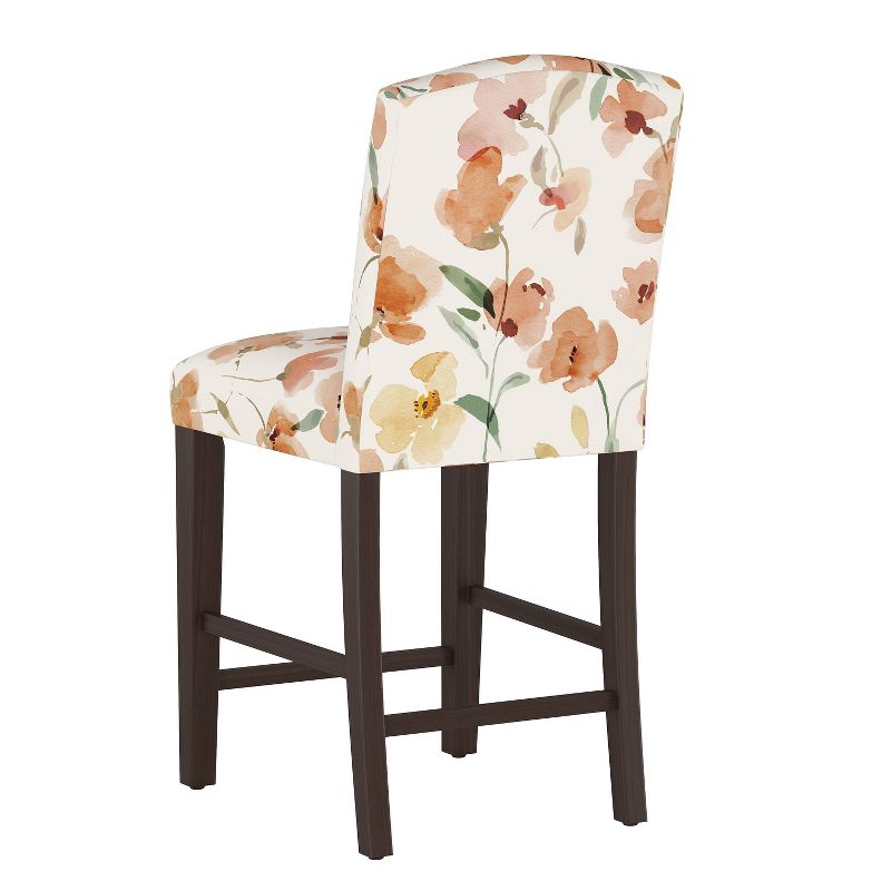 Skyline Furniture Alex Camel Back Counter Height Barstool with Botanical Print, 5 of 8
