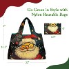 Wrapables Large Foldable Christmas Holiday Nylon Reusable Grocery Bag - 2 of 4