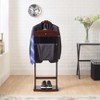 Proman Products Milan Valet Stand with Drawer, Top Tray, Contour Hanger, Trouser Bar, Tie & Belt Hooks and Shoe Rack - VL16226, Dark Walnut - 3 of 4
