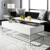 Carolina Contemporary Lift Top Coffee Table - White/Chrome - Safavieh - image 3 of 4