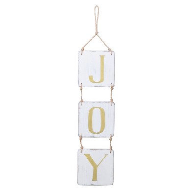 Beachcombers Vertical Joy Sign With Rope 5 x 33 x 0.25 Inches.