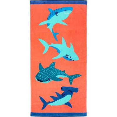 Lands' End Kids Printed Velour Beach Towel