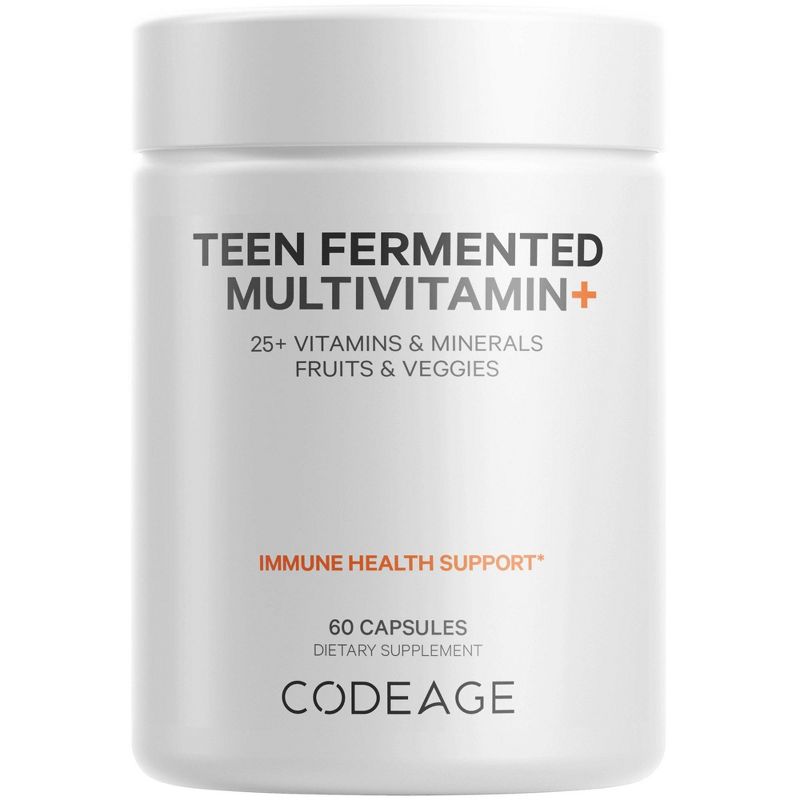 Codeage Teen Fermented Multivitamin Vegan Capsules - 60ct, 1 of 14