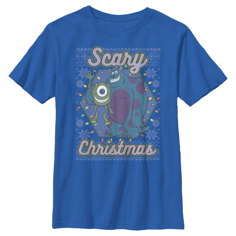 Boy's Monsters Inc Christmas Scary Monsters T-Shirt, 1 of 5