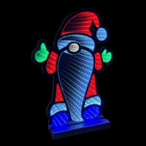 Season's Designs 16" Infinity Standing Gnome With Wooden Base - 1 of 1