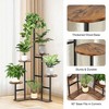 Unique Bargains Living Room Balcony Patio Garden Corner L-shaped Metal Plant Stand 6 Tiers - 4 of 4