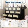 Acekool Rattan 10 Drawer Dresser, 59" Wide Modern Farmhouse Chest, Storage Organizer with Anti-Tip for Bedroom, Living Room, Entryway, Hallway - 4 of 4