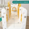 COZONY 8-in-1 Toddler Slide Set with Basketball Hoop, Steering Wheel, Tunnel & Storage, Freestanding Playground - 4 of 4