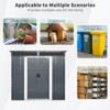 6' x 5' Outdoor Storage Shed, Garden Tool Metal Shed, Sliding Lockable Door Air Vents and Sloping Roof, for Backyard, Patio, Lawn - 4 of 4