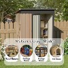 ORRD 5×3 FT Metal Garden Shed, 4.27×2.42 FT Outdoor Storage with Pent Roof & Hinged Door - 3 of 4